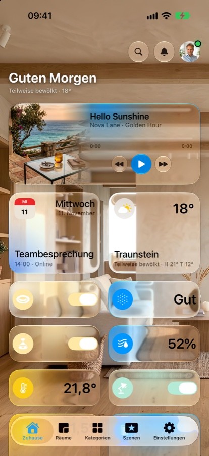 LumiGlass Beta Screenshot — iPhone · Hell · Deutsch